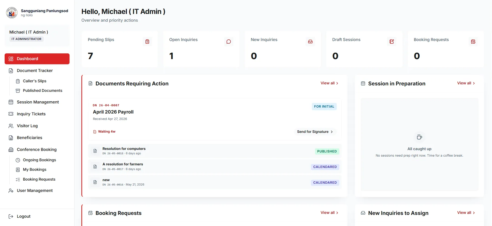 DALI Portal | Internal Management System project preview